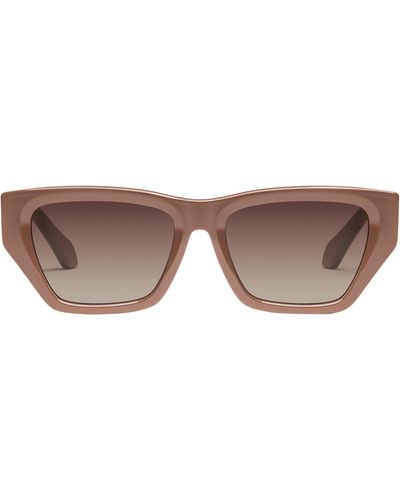 Quay No Apologies 40mm Gradient Square Sunglasses - Brown