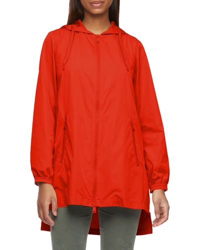 Bernardo Hooded Rain Jacket - Red