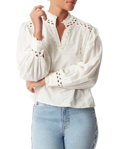 Sam Edelman Vida Woven Cotton Shirt - White