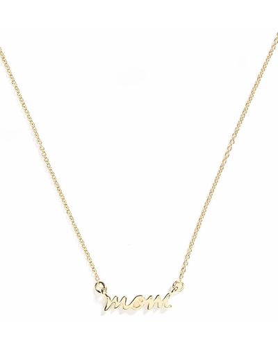 Kate Spade 'say Yes - Mom' Pendant Necklace - Metallic