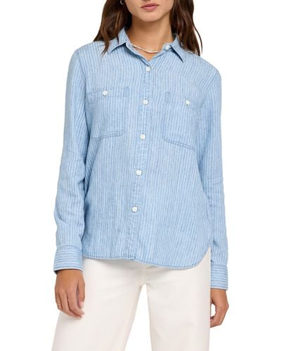 Faherty Chambray Button-up Shirt - Blue
