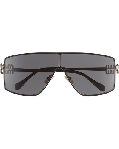 Miu Miu 69mm Oversize Shield Sunglasses - Gray
