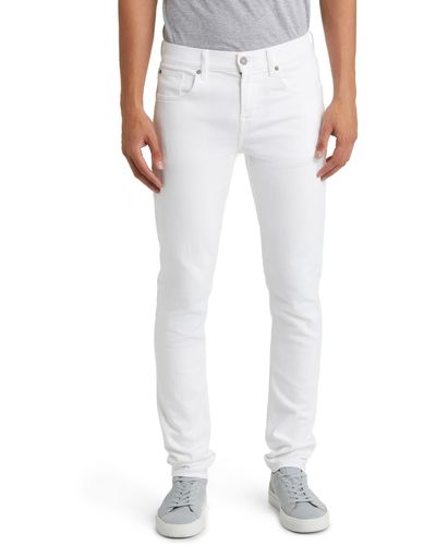 7 For All Mankind Slimmy Tapered Slim Fit Jeans - White