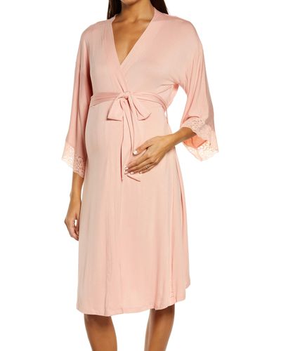 Belabumbum Tallulah Maternity/nursing Robe - Pink