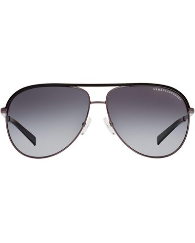 Armani Exchange 61mm Gradient Aviator Sunglasses - Blue