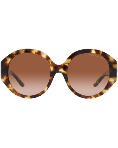 Ralph Lauren 56mm Round Sunglasses - Brown