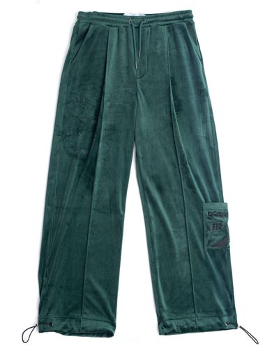 JUNGLES JUNGLES I Tried Velour Cargo Pants - Green