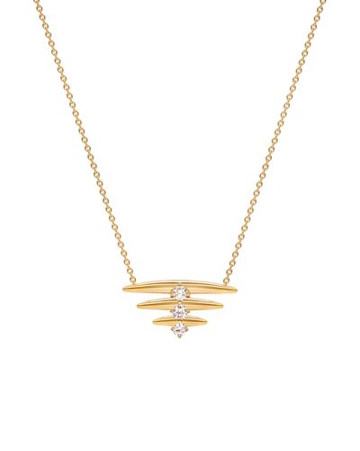 Hueb Diamond Pendant Necklace - Metallic