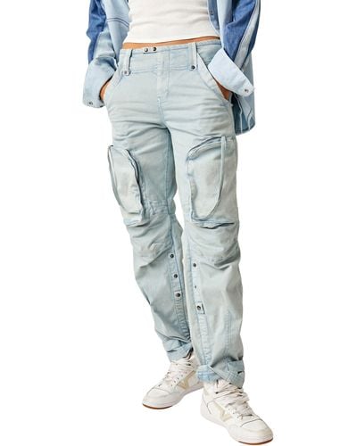 Free People Can't Compare Slouch Cargo Pants - Blue