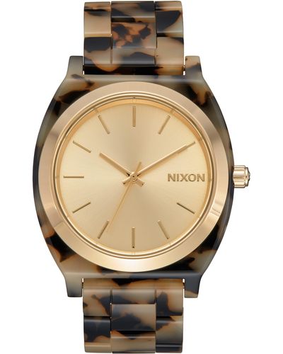 Nixon The Time Teller Acetate Bracelet Watch - Natural