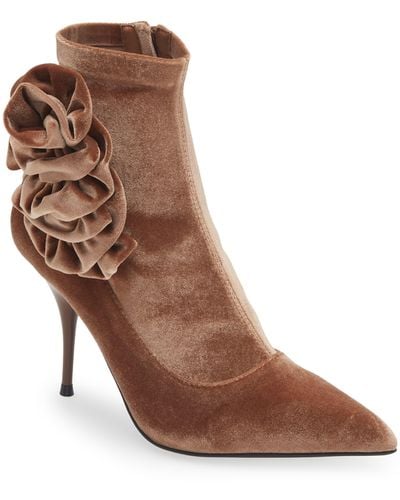 Jeffrey Campbell Florista Pointed Toe Bootie - Brown