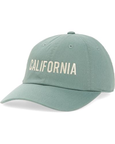 American Needle Slouch California Embroidered Baseball Cap - Green