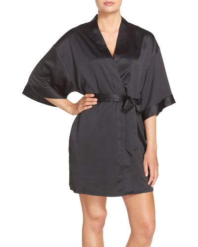 Black Bow Bow Muse Robe At Nordstrom - Black