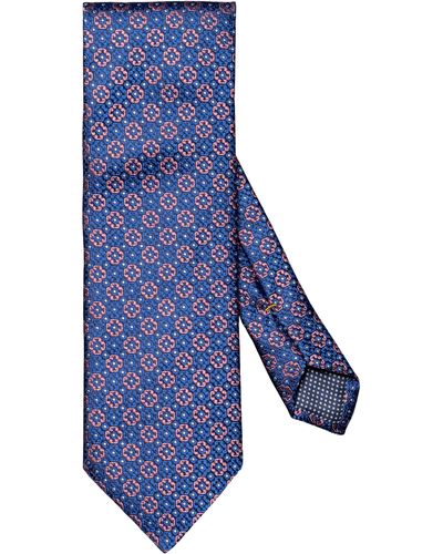 Eton Floral Silk Tie - Blue