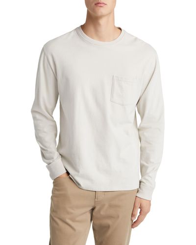 Vince Long Sleeve Sueded Jersey Top - White