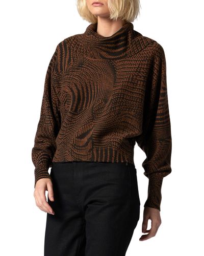 Equipment Eloisa Jacquard Wool & Cashmere Turtleneck Sweater - Brown