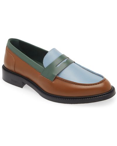 VINNY'S Townee Tri-tone Penny Loafer - Blue