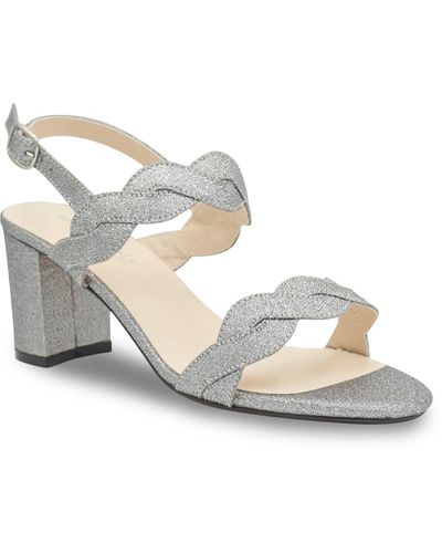 Touch Ups Champagne Ankle Strap Sandal - White