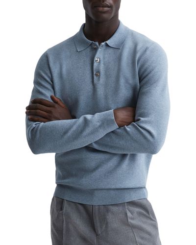 Reiss Sharp Polo Sweater - Blue