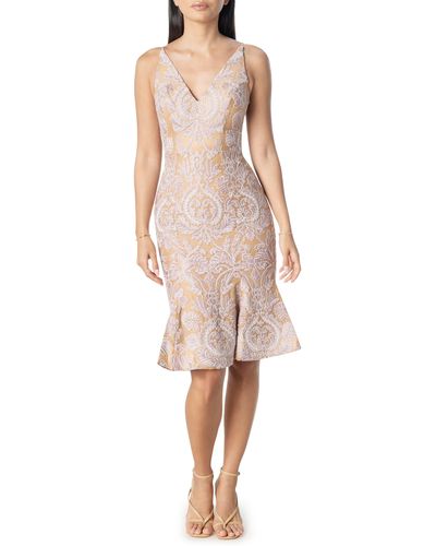Dress the Population Dress The Poplulation Isabelle Lace Mermaid Dress - Natural