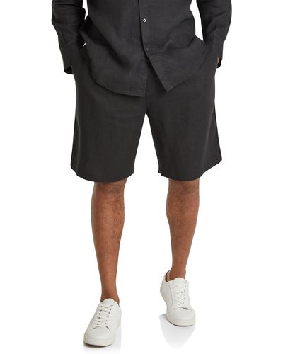 Johnny Bigg Resort Linen Drawstring Shorts - Black