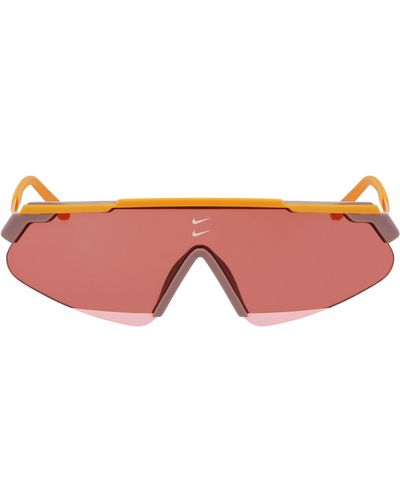 Nike Marquee 66mm Oversize Shield Sunglasses - Pink