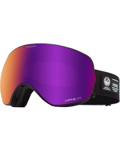 Dragon X2s 72mm Spherical Snow goggles With Bonus Lenses - Purple