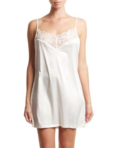 Hanky Panky Happily Ever After Lace & Satin Chemise - White