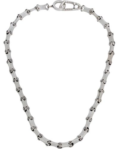 AllSaints Chain Link Collar Necklace - White