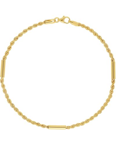 Bony Levy 14k Gold Florentine Bar Bracelet - Metallic