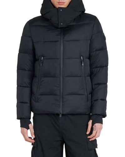 The Recycled Planet Company Tag Hooded Water Resistant Insulated Puffer Jacket - Black