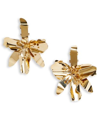 Carolina Herrera Orchid Earrings - Metallic
