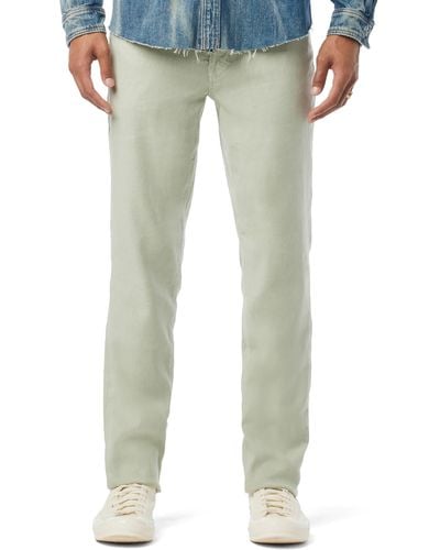 Hudson Jeans Blake Slim Straight Leg Stretch Linen Blend Five Pocket Pants - Green