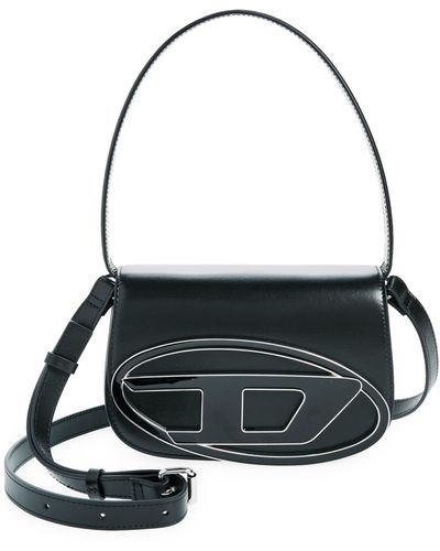 DIESEL Diesel 1dr Logo Leather Handbag - Black