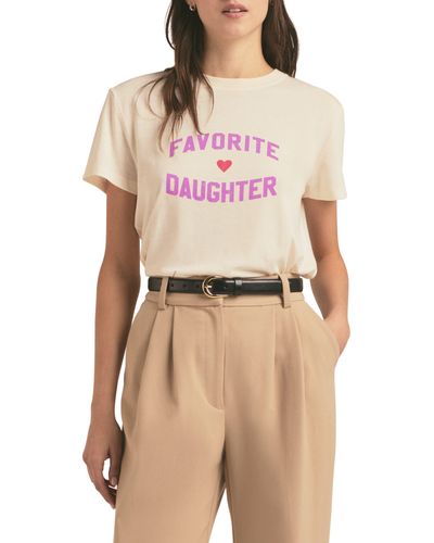 FAVORITE DAUGHTER Graphic T-shirt - Natural