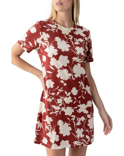 Sanctuary The Only One Print T-shirt Dress - Red