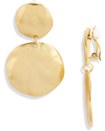 Karine Sultan Irregular Discs Clip-on Earrings - Metallic