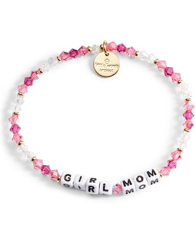 Little Words Project Girl Mom Beaded Bracelet - Pink