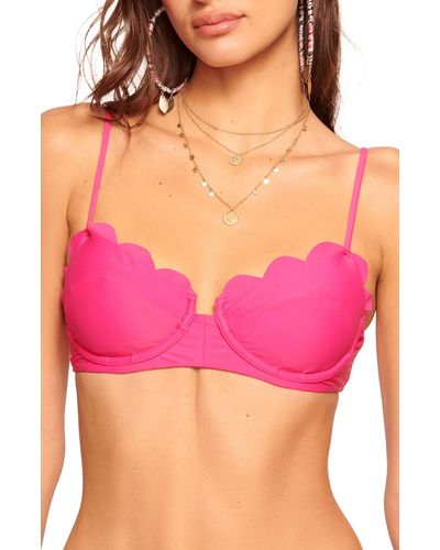 Ramy Brook Leyla Scalloped Underwire Bikini Top - Pink