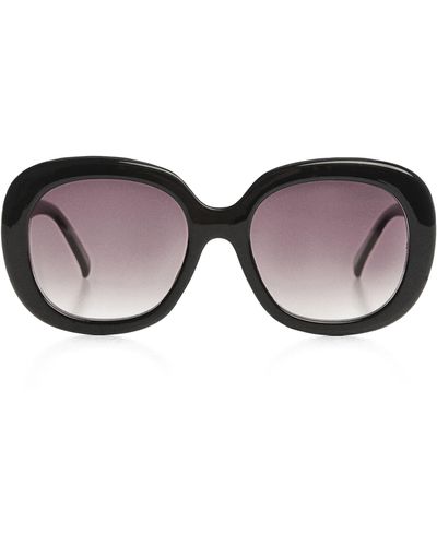 Mango Maxi Frame Square Sunglasses - Black