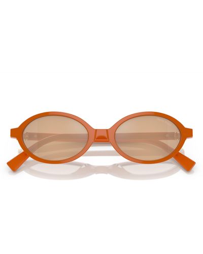 Miu Miu 50mm Oval Sunglasses - Orange