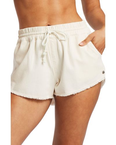 Roxy Scenic Route Drawstring Shorts - Natural