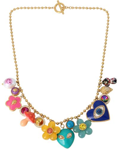 Kurt Geiger Rainbow Charm Necklace - Multicolor
