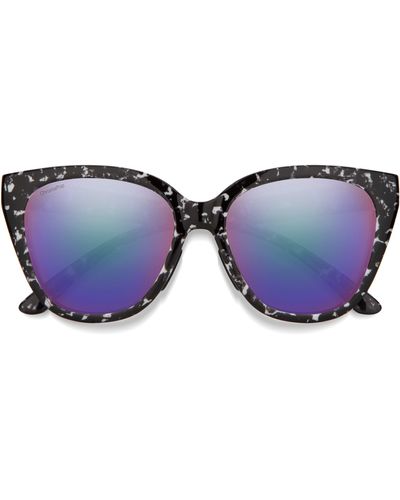 Smith Era 55mm Chromapoptm Polarized Cat Eye Sunglasses - Blue