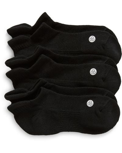 Zella Assorted 3-pack Tab Ankle Socks - Black