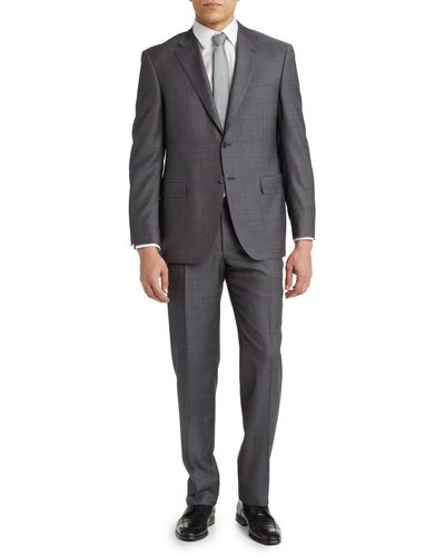 Canali Siena Classic Fit Solid Wool Suit - Gray