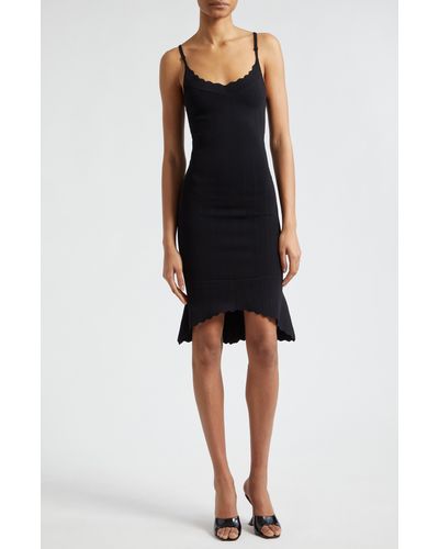 L'Agence Asa High-low Cocktail Sweater Dress - Black