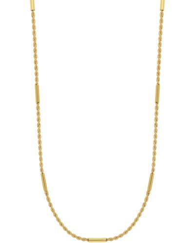 Bony Levy 14k Gold Florentine Rope Chain Necklace - White