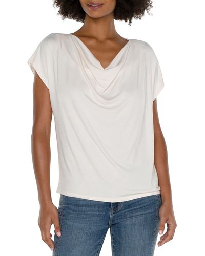 Liverpool Los Angeles Cowl Neck T-shirt - White
