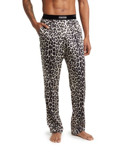 Tom Ford Print Stretch Silk Pajama Pants At Nordstrom - Multicolor